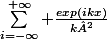 \sum_{i=-\infty}^{+\infty} \frac{exp(ikx)}{k²}