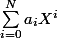 \sum_{i=0}^{N}a_iX^i