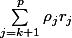 \sum_{j=k+1}^{p}\rho_jr_j