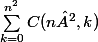 \sum_{k=0}^{n^2}{C(n²,k)}