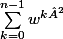 \sum_{k=0}^{n-1}{w^{k²}}
