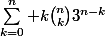\sum_{k=0}^n k\binom{n}{k}3^{n-k}
