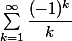 \sum_{k=1}^\infty{\dfrac{(-1)^k}{k}}