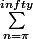 \sum_{n=\pi}^\-infty