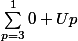 \sum_{p=3}^10 Up