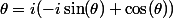 \theta=i(-i\sin(\theta)+\cos(\theta))