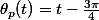 \theta_p(t)=t-\frac{3\pi}{4}