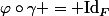 \varphi\circ\gamma = \mathrm{Id}_F