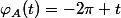 \varphi_A(t)=-2\pi t