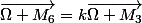 \vec{\Omega M_6}=k\vec{\Omega M_3}