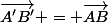 \vec{A'B'} = \vec{AB}