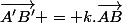\vec{A'B'} = k.\vec{AB}
