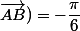 (\vec{AG};\vec{AB})=-\dfrac{\pi}{6}