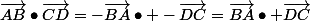 \vec{AB}\bullet\vec{CD}=-\vec{BA}\bullet -\vec{DC}=\vec{BA}\bullet \vec{DC}