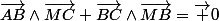 \vec{AB}\wedge\vec{MC}+\vec{BC}\wedge\vec{MB}=\vec 0