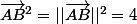 \vec{AB}^2=||\vec{AB}||^2=4