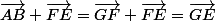 \vec{AB}+\vec{FE}=\vec{GF}+\vec{FE}=\vec{GE}