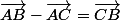 \vec{AB}-\vec{AC}=\vec{CB}