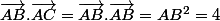 \vec{AB}.\vec{AC}=\vec{AB}.\vec{AB}=AB^2=4