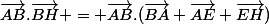 \vec{AB}.\vec{BH} = \vec{AB}.(\vec{BA}+\vec{AE}+\vec{EH})