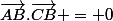 \vec{AB}.\vec{CB} = 0