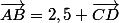 \vec{AB}=2,5 \vec{CD}