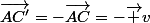 \vec{AC'}=-\vec{AC}=-\vec v