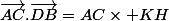\vec{AC}.\vec{DB}=AC\times KH