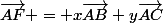 \vec{AF} = x\vec{AB}+y\vec{AC}
