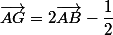 \vec{AG}=2\vec{AB}-\dfrac{1}{2}