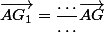 \vec{AG_1}=\dfrac{\dots}{\dots}\vec{AG}