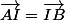\vec{AI}=\vec{IB}