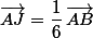 \vec{AJ}=\dfrac{1}{6}\,\vec{AB}