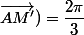 (\vec{AM};\vec{AM'})=\dfrac{2\pi}{3}\;\;[2\pi]
