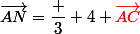 \vec{AN}=\dfrac 3 4 \red{\vec{AC}}