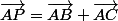 \vec{AP}=\vec{AB}+\vec{AC}