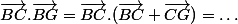 \vec{BC}.\vec{BG}=\vec{BC}.(\vec{BC}+\vec{CG})=\dots