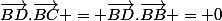 \vec{BD}.\vec{BC} = \vec{BD}.\vec{BB} = 0
