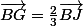 \vec{BG}=\frac{2}{3}\vec{BJ}