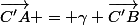 \vec{C'A} = \gamma \vec{C'B}