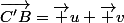 \vec{C'B}=\vec u+\vec v