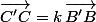 \vec{C'C}=k\,\vec{B'B}