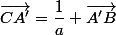\vec{CA'}=\dfrac{1}{a} \vec{A'B}