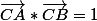 \vec{CA}*\vec{CB}=1