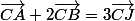 \vec{CA}+2\vec{CB}=3\vec{CJ}