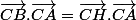 \vec{CB}.\vec{CA}=\vec{CH}.\vec{CA}
