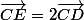 \vec{CE}=2\vec{CD}