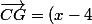 \vec{CG}=(x-4;y-9)