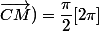 (\vec{CD};\vec{CM})=\dfrac{\pi}{2}[2\pi]