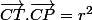 \vec{CT}.\vec{CP}=r^2